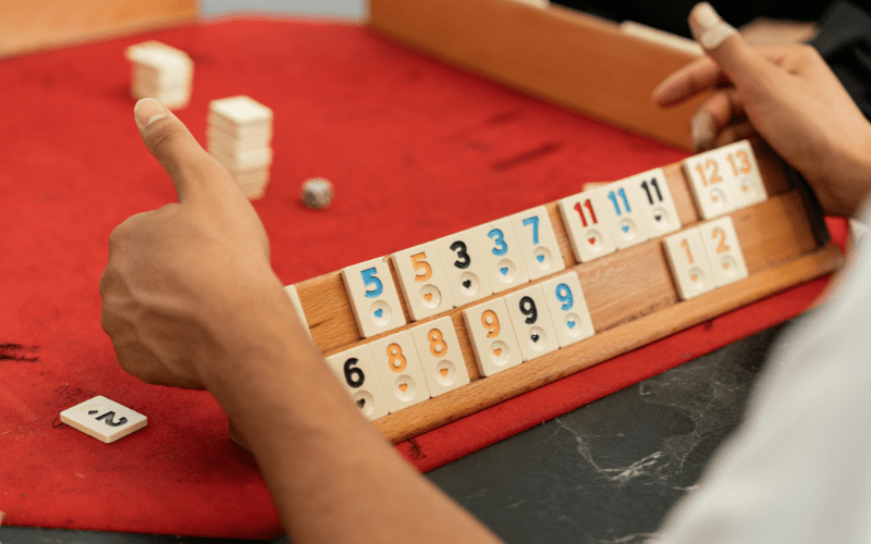 man playing a tabletop game