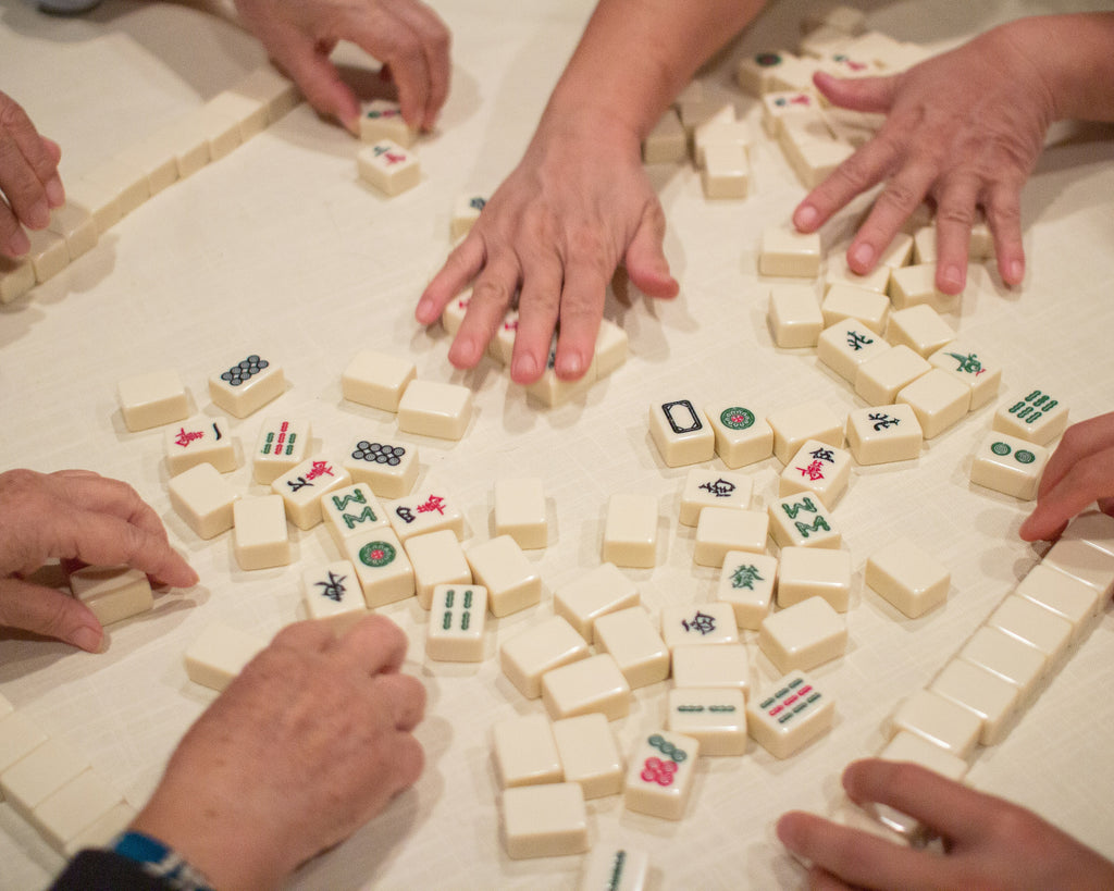 playing mahjong